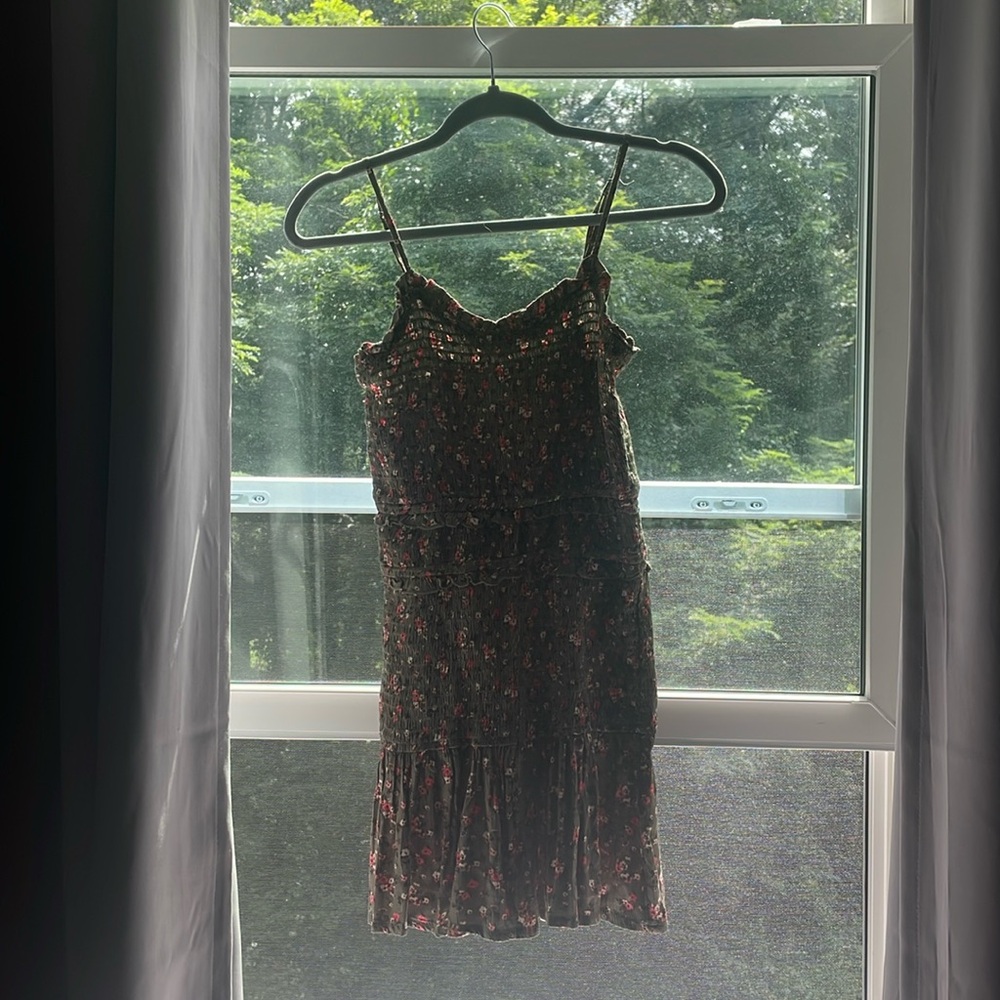 Aéropostle, size xs, green floral dress.